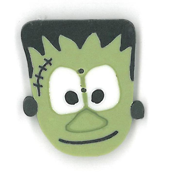 Just Another Button Company 4623 Frankenstein handmade clay button