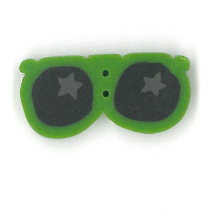 Just Another Button Company 4631.S Green Sunglasses handmade clay button