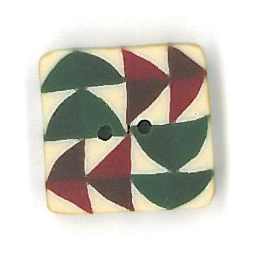 Red/Green Quilted Geese Buttons
