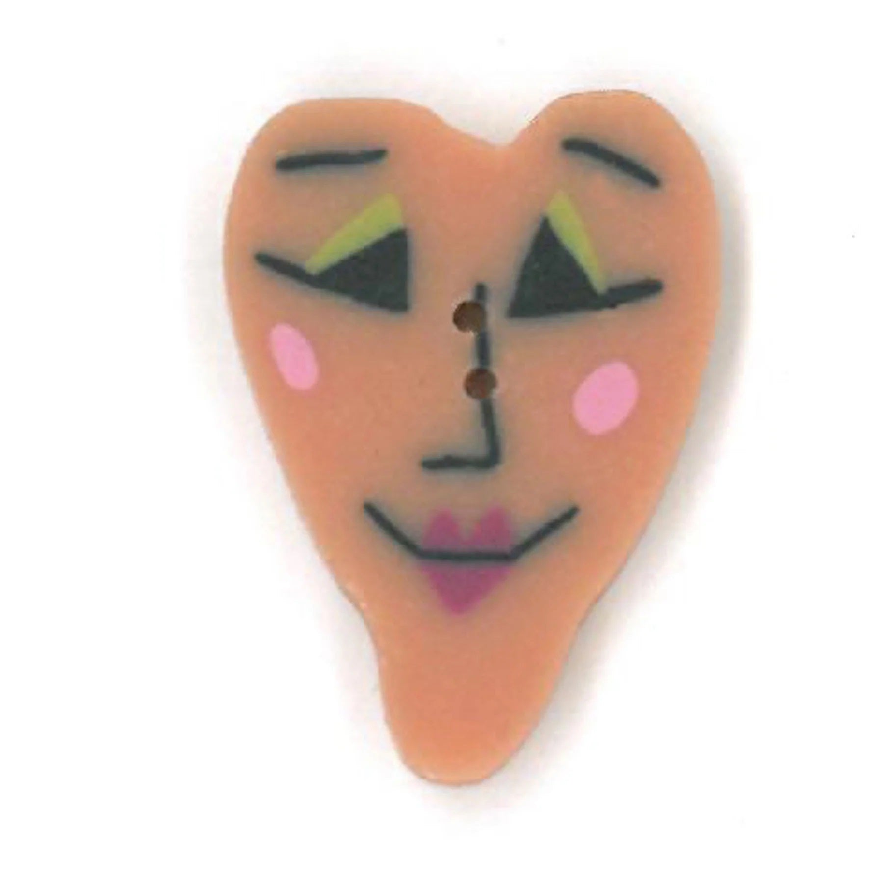 Just Another Button Company Witch Face 4674 clay button