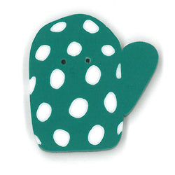 Just Another Button Company Large Sparkle Mitten 4687 clay button