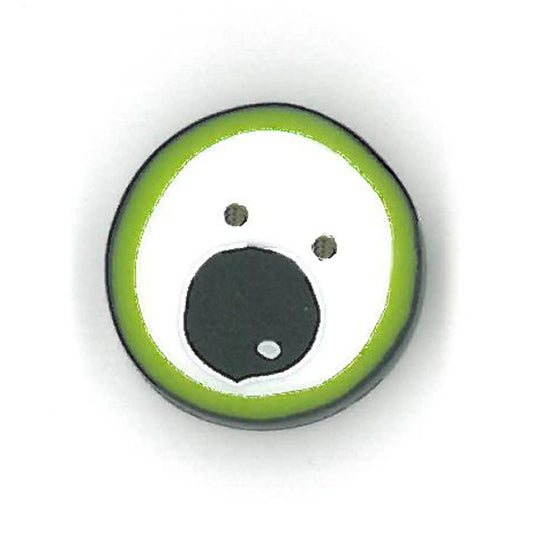 Just Another Button Company Green Googly Eye, 4689 clay button