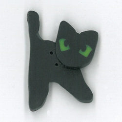 Just Another Button Company Hissing Cat, 4697 clay button