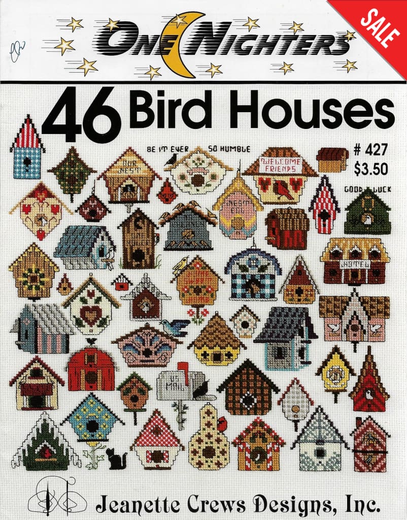 Jeanette Crews 46 Bird Houses cross stitch pattern