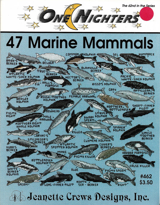 Jeanette Crews 47 Marine Mammals One Nighters 462 cross stitch pattern