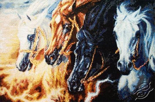 Kustom Krafts 4 Horses of the Apocalypse cross stitch pattern