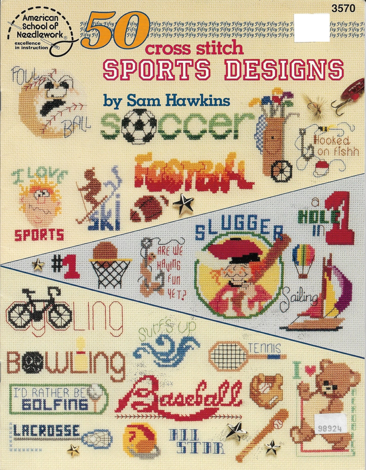 American School of Needlework 50 Sports Designs 3570 cross stitch pattern
