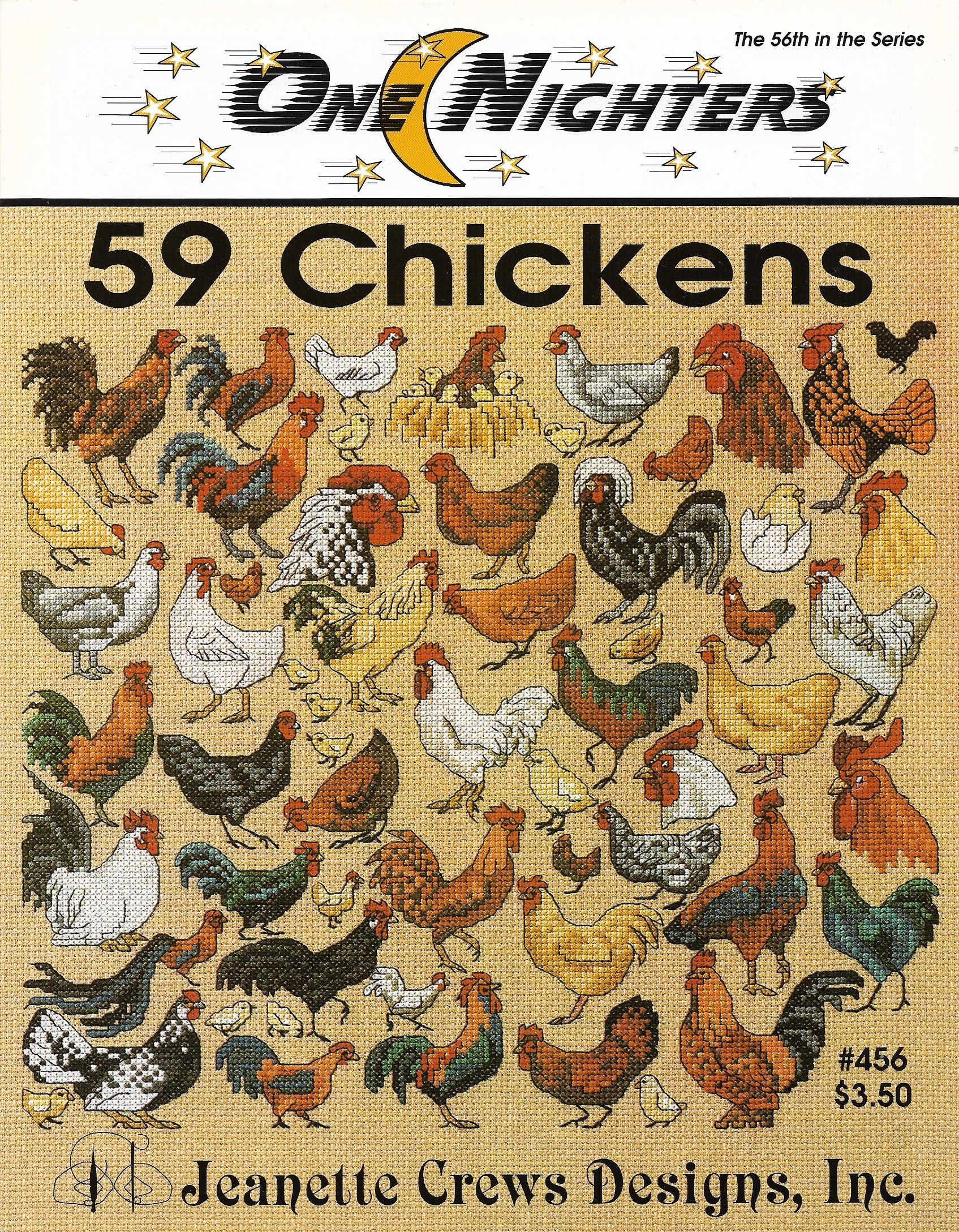 Jeanette Crews 59 Chickens 456 cross stitch pattern