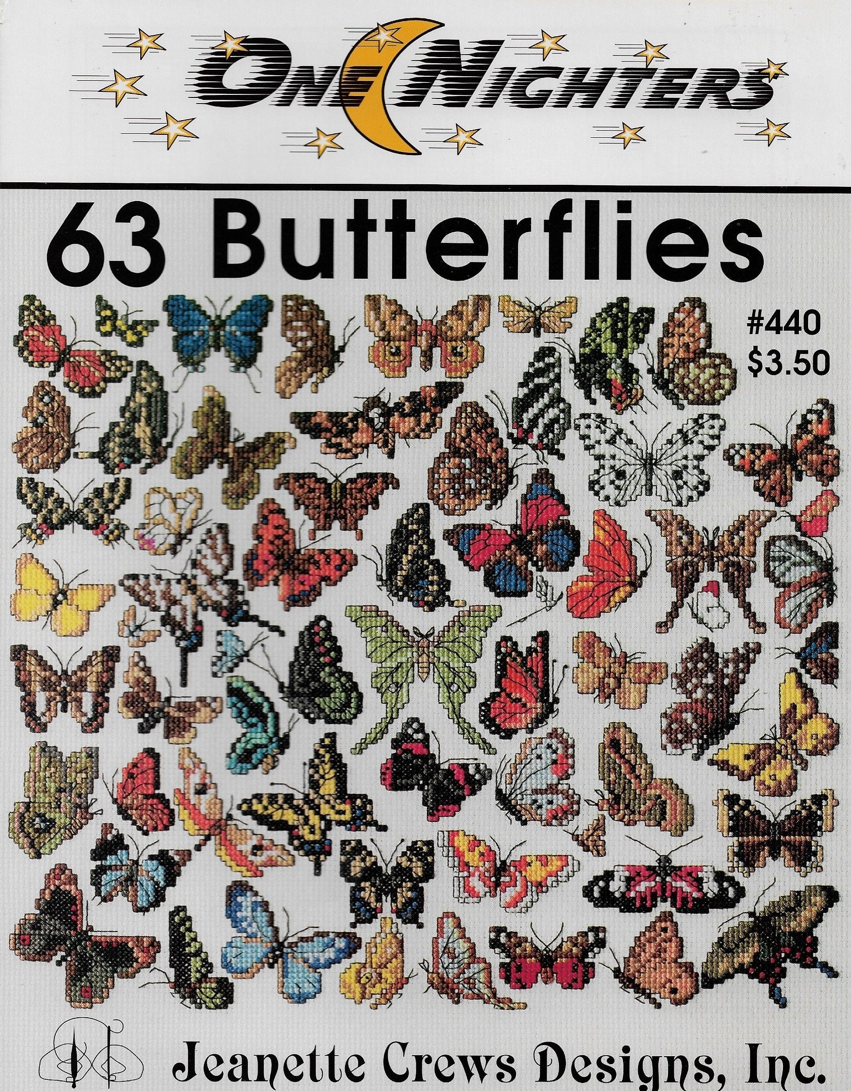 Jeanette Crews 63 Butterflies cross stitch pattern