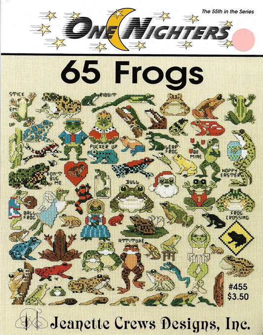 Jeanette Crews 65 Frogs One Nighters 455 cross stitch pattern