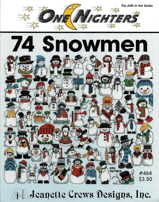 Jeanette Crews 74 Snowmen One Nighters 464 cross stitch pattern