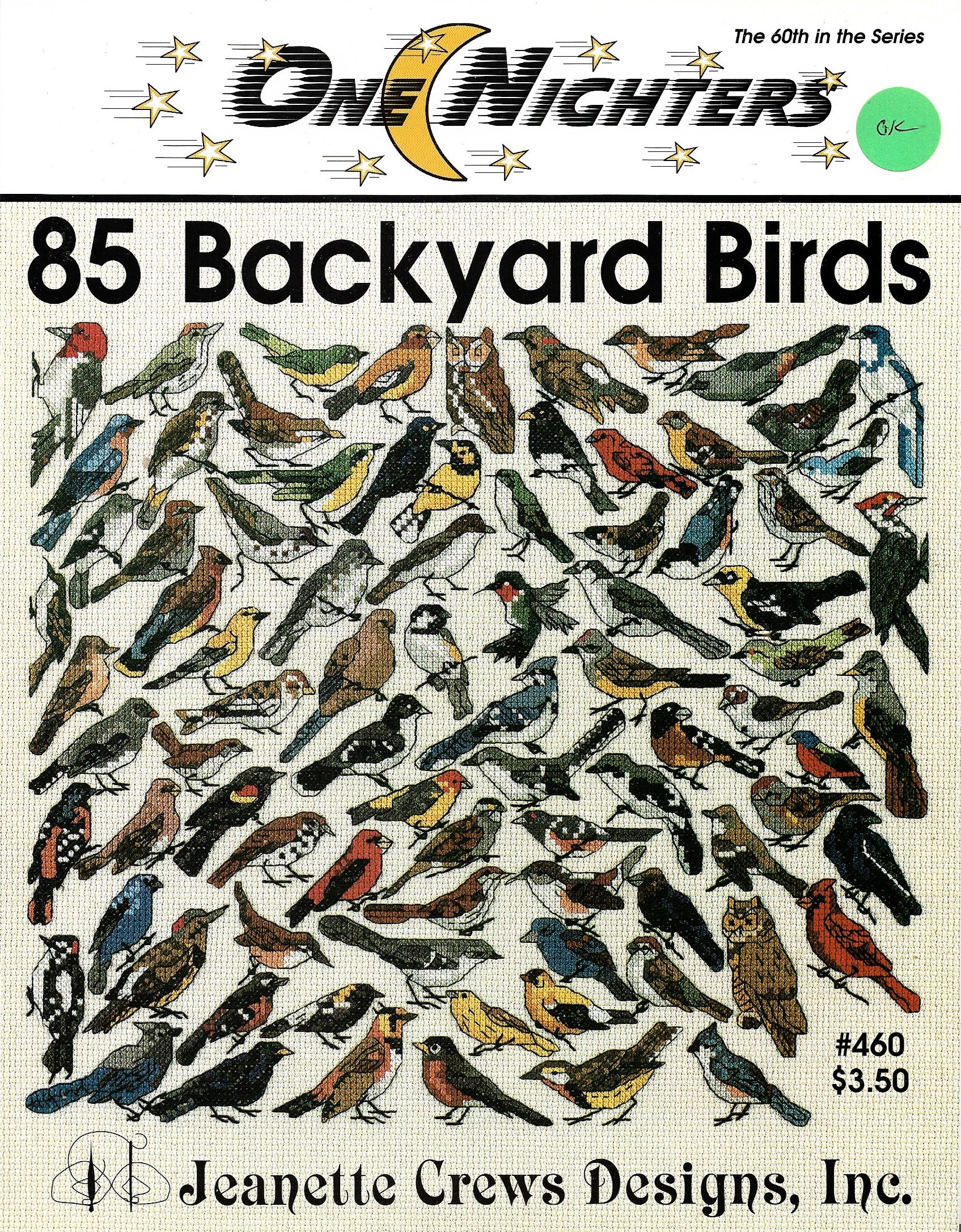 Jeanette Crews 85 Backyard Birds One Nighters 460 cross stitch pattern