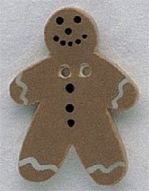 Mill Hill Gingerbread Man 86002 handmade ceramic button