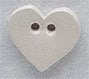 Mill Hill Small White Heart 86005 ceramic button
