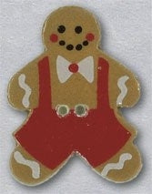 Mill Hill Gingerbread Boy 86014B ceramic button