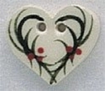 Mill Hill Holly Heart 86015 button