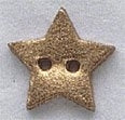 Mill Hill Small Gold Star 86016 ceramic handmade button