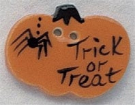 Mill Hill Trick Or Treat Pumpkin 86033 ceramic button