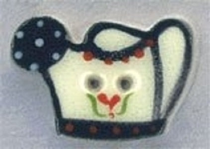 Mill Hill  Watering Can 86044 handmade ceramic button