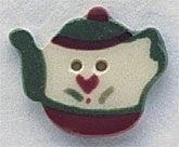 Mill Hill Teapot 86065 ceramic cross stitch button