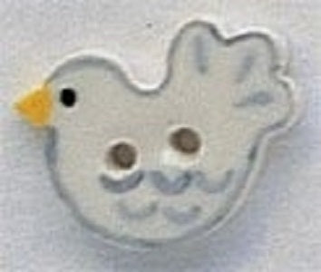 Mill Hill  Dove 86073 handmade ceramic button