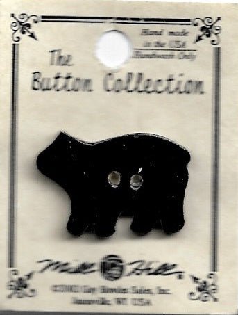 Mill Hill Black Bear 86110 handmade button