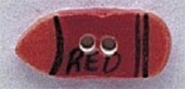 Mill Hill Red Crayon 86119 button