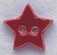 Mill Hill Small Red Star 86178 ceramic handmade button