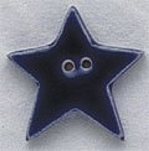 Mill Hill Large Blue Star 86183 button