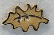 Mill Hill Gold Leaf 86187 ceramic handmade button