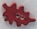 Mill Hill Red Leaf button 86189 ceramic button