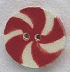 Mill Hill Large Peppermint Candy 86196 ceramic button 