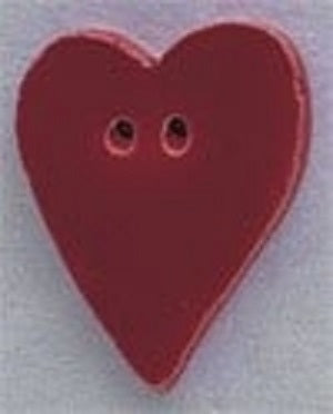 Mill Hill Large Red Folk Heart 86202 ceramic button