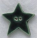 Mill Hill Large Country Green Star 86210 ceramic button