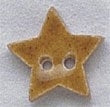 Mill Hill Small Speckled Gold Star 86237 ceramic handmade button