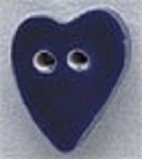 Mill Hill Medium Blue Folk Heart 86260 button