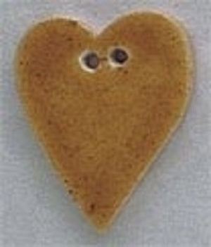 Mill Hill Large Speckled Gold Folk Heart 86286 button