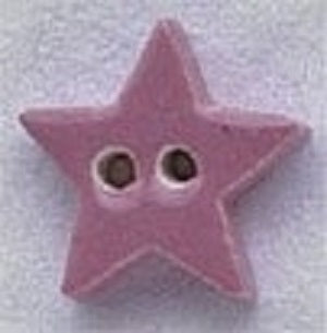 Mill Hill Very Small Dusty Rose Star 86287 ceramic button