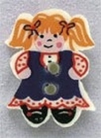 Mill Hill Doll 86301 ceramic button