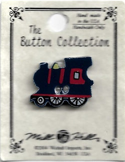 Mill Hill Train Engine 86302E handmade button