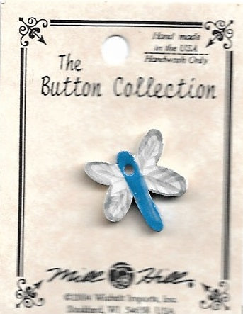 Mill Hill Blue Dragonfly Blue Dragonfly 86359 handmade button