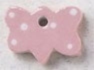 Mill Hill Petite Pink Butterfly With Polka Dots button