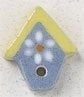 Mill Hill Petite Blue Birdhouse With Daisy mh86364 button