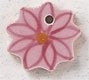Mill Hill Petite Pink Spring Flower 86368 ceramic button