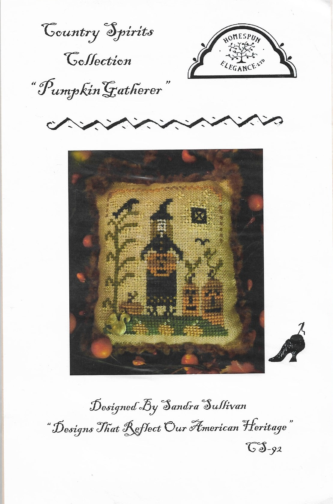 homespun Elegance A Halloween Year II - December CS-92 christmas cross stitch pattern