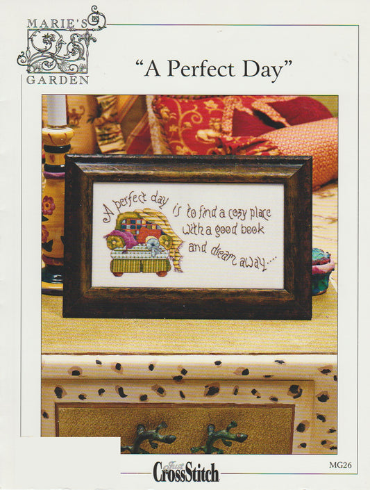 Just CrossStitch Marie's Garden A Perfect Day MG26 cross stitch pattern