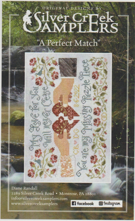 Silver Creek Samplers A Perfect Match love romance wedding cross stitch pattern