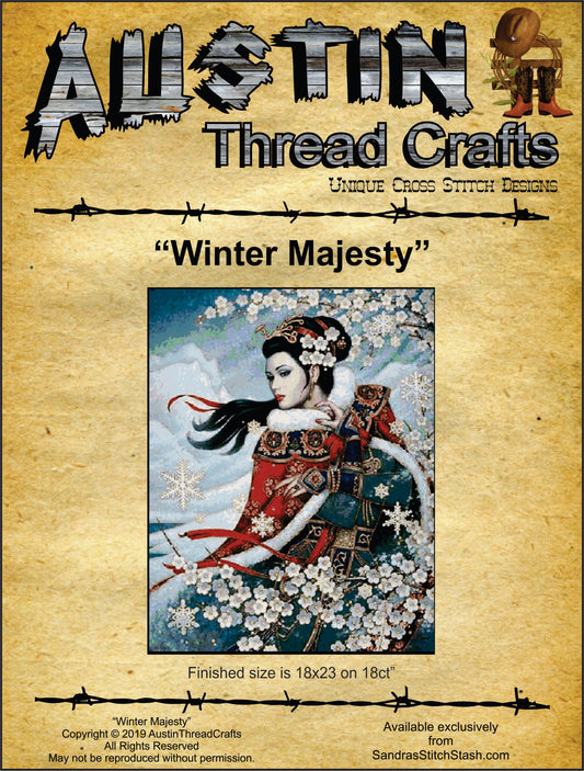 AustinThreadCrafts Winter Majesty Asian cross stitch pattern