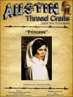 AustinThreadCrafts Princess Leah Star Wars cross stitch pattern