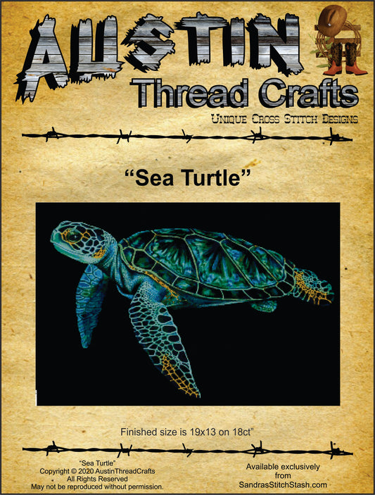 AustinThreadCrafts Sea Turtle cross stitch pattern
